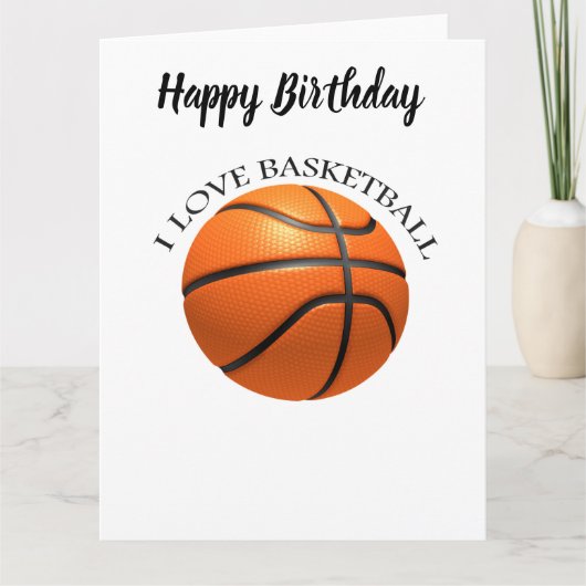 Aangepast oranje en zwart leder basketbal kaart (Voorkant)