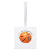 Aangepast oranje en zwart leder basketbal kubus ornament (Rechts)