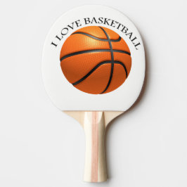Aangepast oranje en zwart leder basketbal tafeltennisbatje