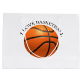 Aangepast oranje en zwart lederen basketbal grote  groot cadeauzakje (Achterkant)