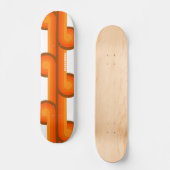 Aangepast Oranje geel, bruin-retromodel kunstpatro Persoonlijk Skateboard (Voorkant)