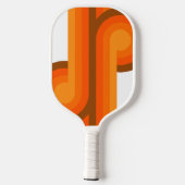 Aangepast Oranje geel, bruin-retromodel kunstpatro Pickleball Paddle (Achterkant)