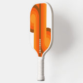 Aangepast Oranje geel, bruin-retromodel kunstpatro Pickleball Paddle (Links)