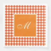 Aangepast Oranje Gingham Pset Servet (Voorkant)