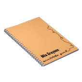 Aangepast Oranje kribble Pad Notitieboek (Rechterzijde)
