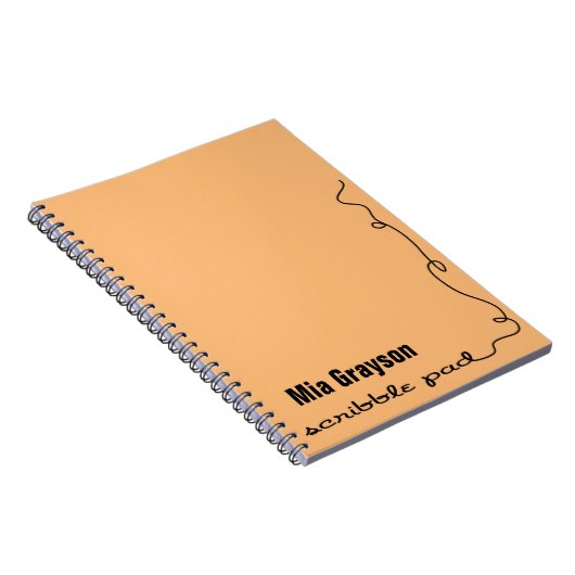 Aangepast Oranje kribble Pad Notitieboek (Rechterzijde)