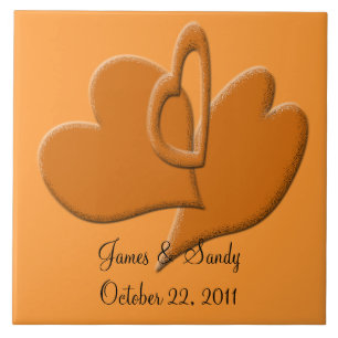 Aangepast Oranje Oranje hartafhankelijke aansluiti Tegeltje