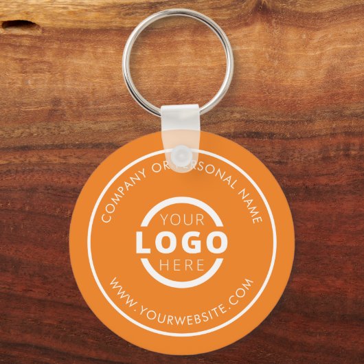 Aangepast Oranje promotioneel Logo Sleutelhanger (Voorkant)