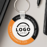 Aangepast Oranje promotioneel Logo Sleutelhanger<br><div class="desc">Pas dit onderzetter eenvoudig aan met uw eigen logo of aangepast afbeelding. U kunt de achtergrondkleur wijzigen om deze aan te passen aan uw logo- of bedrijfskleuren. Aangepaste sleutelhangers met uw zakelijke logo zijn handig en licht voor klanten en werknemers, terwijl u ook uw bedrijf op de markt brengt. Geen...</div>