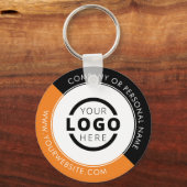 Aangepast Oranje promotioneel Logo Sleutelhanger (Voorkant)