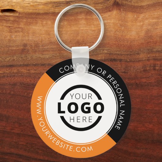 Aangepast Oranje promotioneel Logo Sleutelhanger (Voorkant)