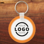 Aangepast Oranje promotioneel Logo Sleutelhanger (Voorkant)