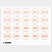 Aangepast, Oranje Retro Typografie Bat Mitzvah Ronde Sticker (Vel)