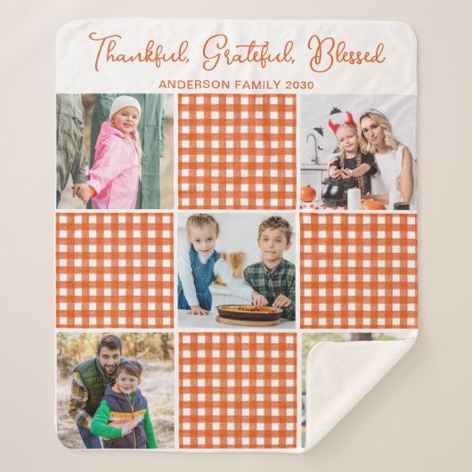 Aangepast Oranje speldenbeschermplaat 5 Foto-colla Sherpa Deken (Voorkant)