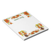 Aangepast Oranje tekstpapier en Notitieblok Witte (Schuin)