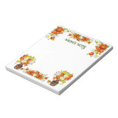 Aangepast Oranje tekstpapier en Notitieblok Witte (Linkerzijde)