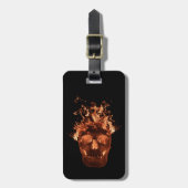 Aangepast Oranje vlam Bagagelabel (Voorkant verticaal)