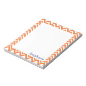 Aangepast Oranje zigzagpatroon Notitieblok (Linkerzijde)