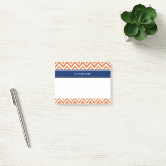 Aangepast Oranje zigzagpatroon Post-it® Notes (Kantoor)