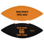 Aangepast oranje zwart Football Naam, Aantal, Team (Panelen)