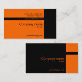 Aangepast oranje zwart Visitekaartje (Voorkant / Achterkant)