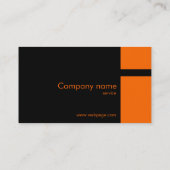 Aangepast oranje zwart Visitekaartje (Achterkant)