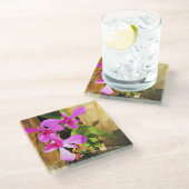 Aangepast orchidee glas Onderzetter Glazen Onderzetter (Schuin)