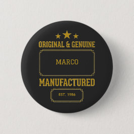Aangepast Origineel & Echt Verjaardagsfeest Ronde Button 5,7 Cm