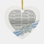 Aangepast Ornament Ice Blue Ribbon (Voorkant)