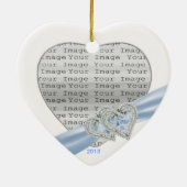 Aangepast Ornament Ice Blue Ribbon (Achterkant)