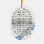 Aangepast Ornament Ice Blue Ribbon (Voorkant)