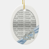 Aangepast Ornament Ice Blue Ribbon (Achterkant)
