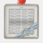 Aangepast Ornament Ice Blue Ribbon (Voorkant)