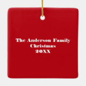 Aangepast Ornament met kerstkeramische foto's (Achterkant)
