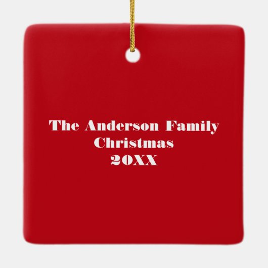 Aangepast Ornament met kerstkeramische foto's (Achterkant)