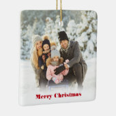 Aangepast Ornament met kerstkeramische foto's (Rechts)