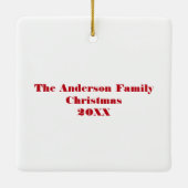 Aangepast Ornament met kerstkeramische foto's (Achterkant)