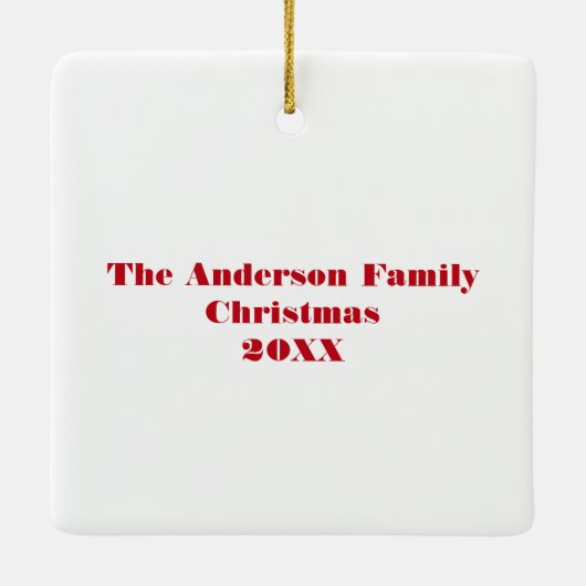 Aangepast Ornament met kerstkeramische foto's (Achterkant)