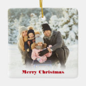 Aangepast Ornament met kerstkeramische foto's (Voorkant)