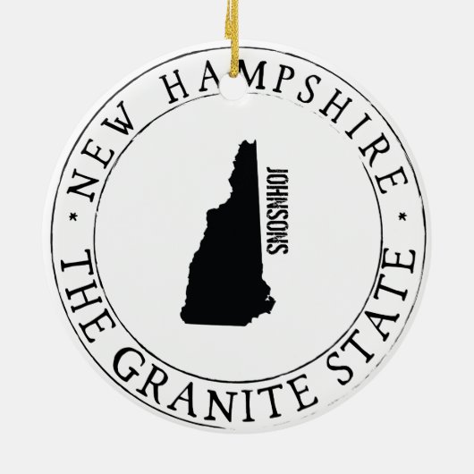 Aangepast Ornament New Hampshire (Achterkant)