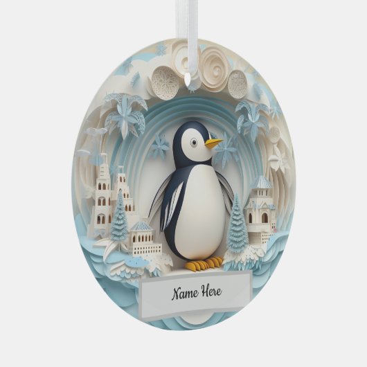 Aangepast Ornament pinguïn (Voorkant Rechts)