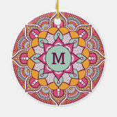 aangepast ornament van Boho op monogram (Achterkant)