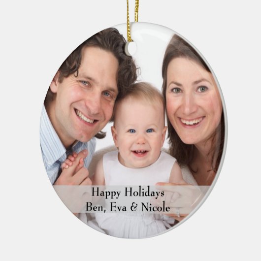 Aangepast Ornament van de Foto met Tekst (Links)