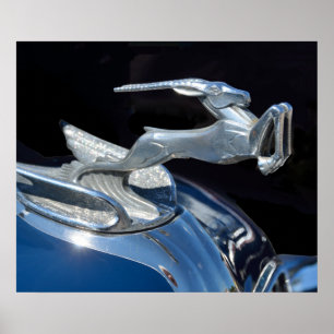 Aangepast ornament van het oude motorkap poster