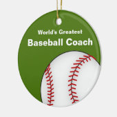 Aangepast Ornament voor Baseball Coach (Links)