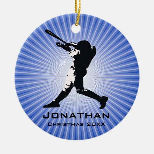 Aangepast Ornament voor Baseball Player (Voorkant)