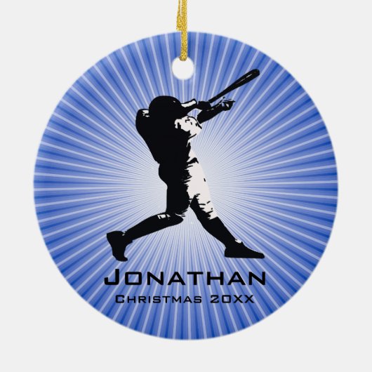 Aangepast Ornament voor Baseball Player (Achterkant)