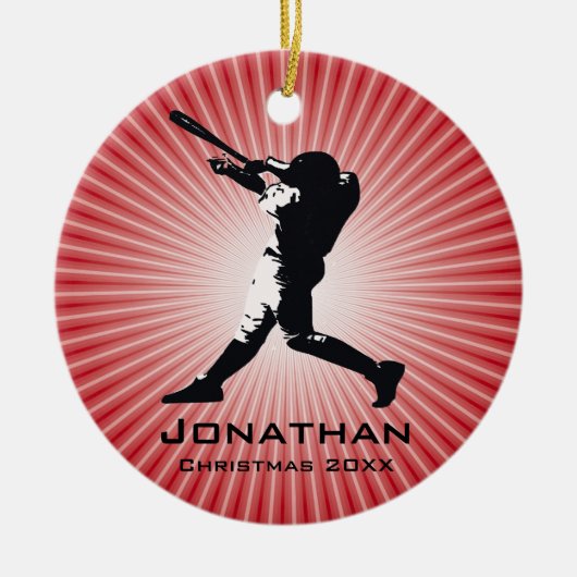 Aangepast Ornament voor Baseball Player (Voorkant)