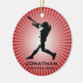 Aangepast Ornament voor Baseball Player (Links)