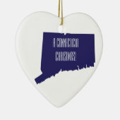 Aangepast Ornament voor Connecticut kerstmis (Rechts)